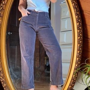 Womens P6 Black Corduroy straight leg pant